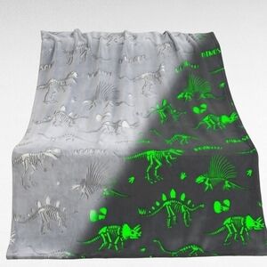 Glow in The Dark Dino Blanket 50" x 60"
